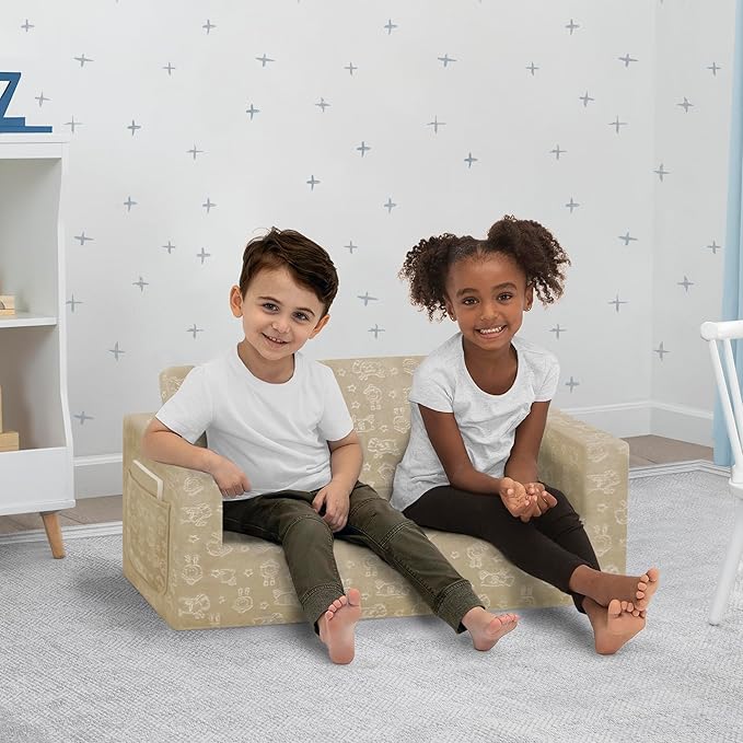 Delta Children - Serta Perfect Sleeper Kids 2-Seater Sofa, Convertible 2-in-1 - Image 2