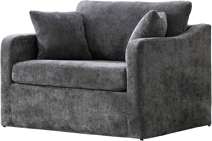 Oversized Armchair, 43.9" W Chenille Single Sofa Modern Upholstered Deep Seat - Image 8