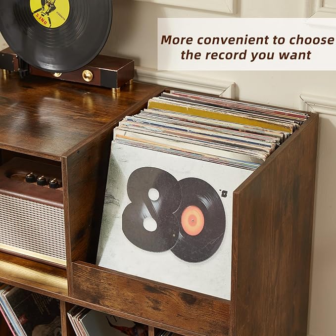 LELELINKY Large Record Player Stand, Turntable Stand - Image 4