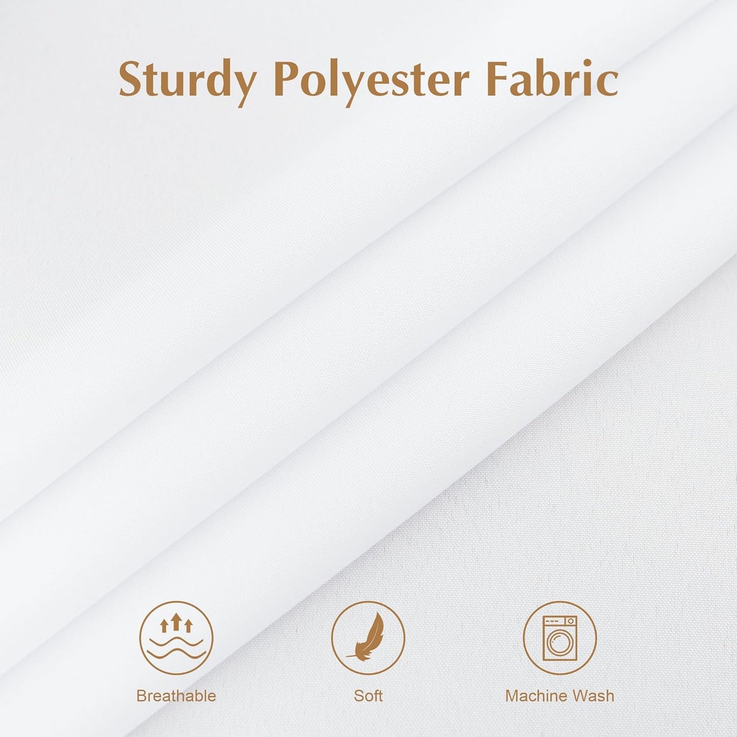 2 Pack Small Square Table Cloth 36X36 Inch White Washable Fabric Tablecloth Polyester Solid Table Cover for Night Stand End Table Side Table Outdoor Indoor