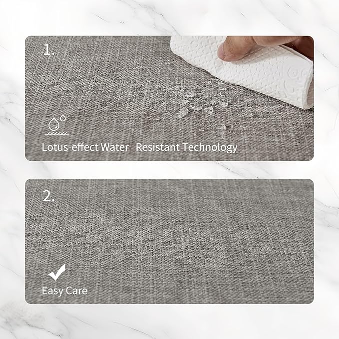 BALCONY & FALCON Placemats Set of 4 Faux Linen Cloth Place Mats Washable - Image 3
