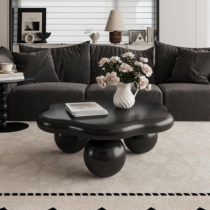 35.03" Cloud Coffee Table for Living Room Unique Coffee Table Modern Low Coffee - Image 3