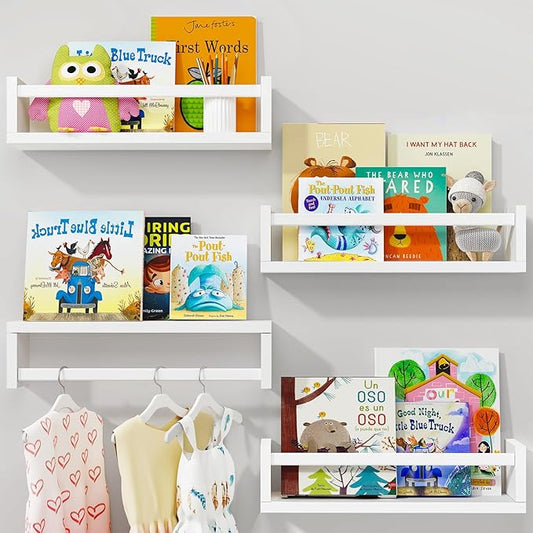Fixwal Floating Book Shelves for Wall, 16.5 Inch Nursery Book Shelves for by Fixwal