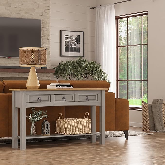 Furniture Dash Solid Wood Hall Table Console 47.9" W, 12.6" D, 28.8" H - Image 7