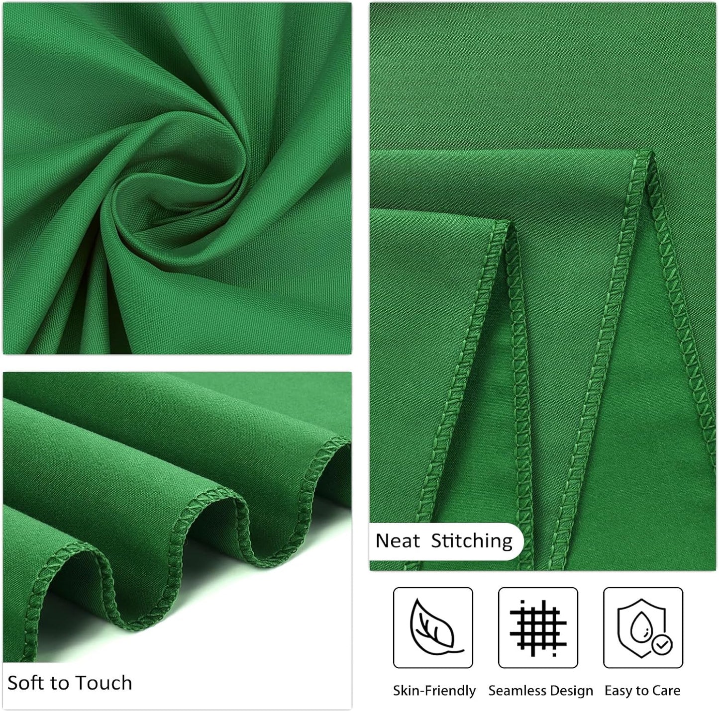 8 Pack Green Round Tablecloth 120 Inch Stain and Wrinkle Resistant Round Green Table Cloth Reusable and Washable Polyester Fabric Table Covers for Buffet Wedding Party and Banquet