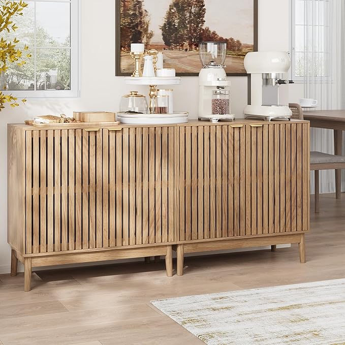 Kiasthome Wooden Sideboard Buffet Cabinet - Image 4