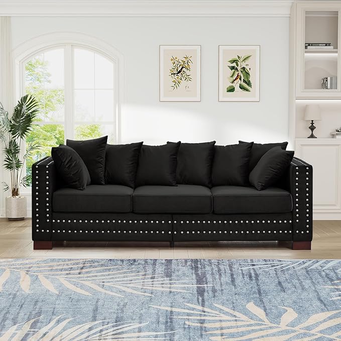 84.5"W Mid Century Modern Couch - Image 8