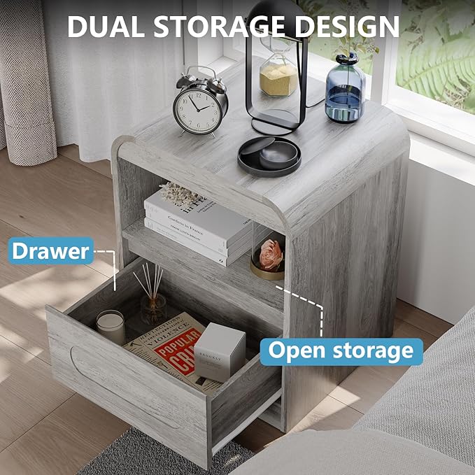 4 Pcs Bedroom Set, Dresser and Nightstand Sets, Modern Wooden Tall 6 Drawer - Image 6