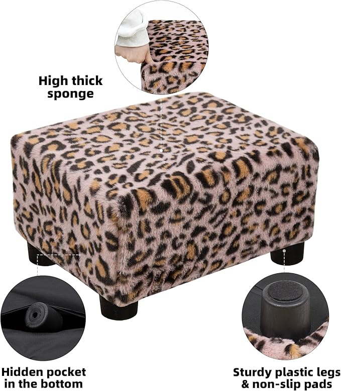 CAROLMADE Small Foot Stool Ottoman Footstool - Image 5