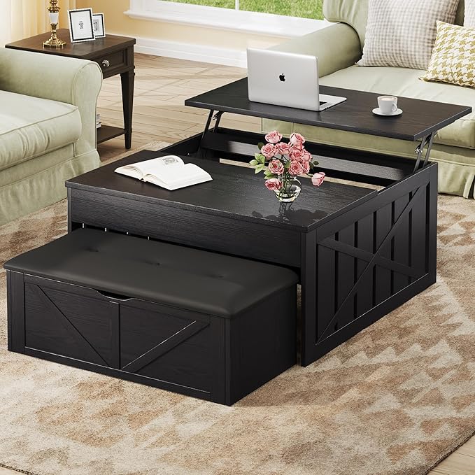 HUAHUU Coffee Table, 31.5 Lift Top Coffee Tables by HUAHUU