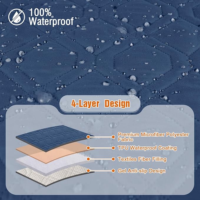 VANSOFY 100% Waterproof Recliner Chair Covers, Recliner Cover Non-Slip Dog - Image 5