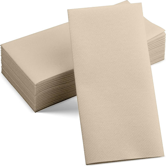 50-Pack Disposable Linen-Feel Pebble Stone Napkins, 12" x 17" Cloth-Like Paper Dinner Napkins For Wedding, Bathroom, Party Or Event