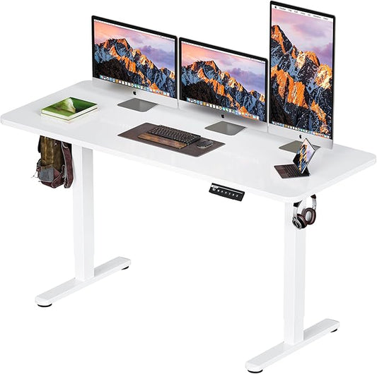 BIZUM Electric Standing Desk 60 x 24 Inch Computer Desk-Gaming Desk White Home by Unknown