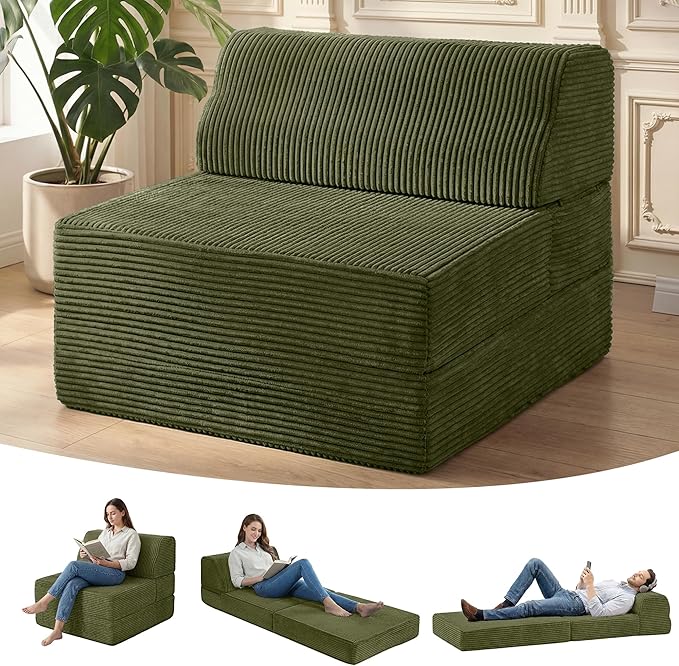 Kasunpul Folding Sofa Bed with Pillow, Memory Foam Fold Out Chair Bed, by KASUNPULGIVEYOUANEWLIFE