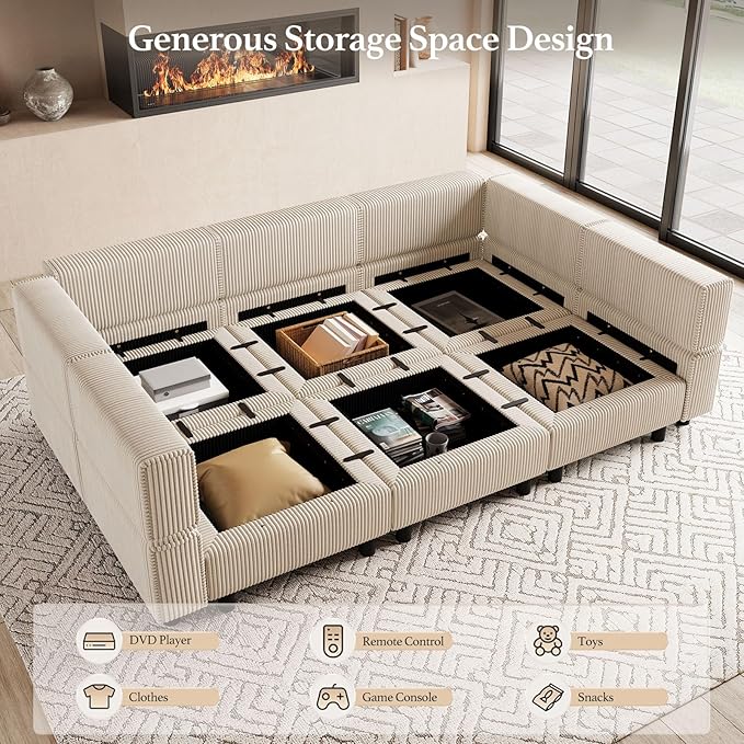 Belffin 88.6" Modular Sectional Sofa - Image 3