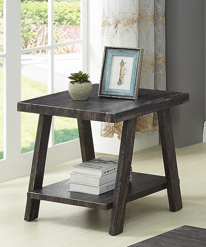 Roundhill Furniture Athens Contemporary 3-Piece Wood Shelf Coffee Table Set - Image 8