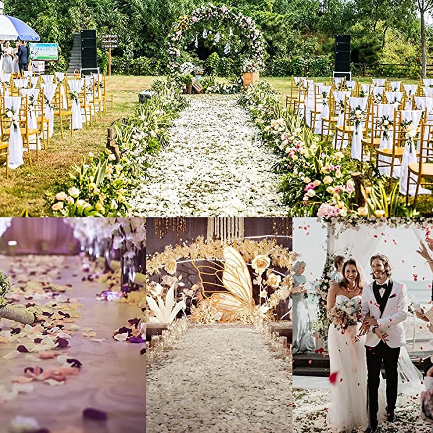 ocharzy 1000pcs Rose Petals Artificial Silk Flower Rose Petals for Wedding Decorations, Romantic Night, Valentine's Day, Parties, Events (Champagne Like Pink)