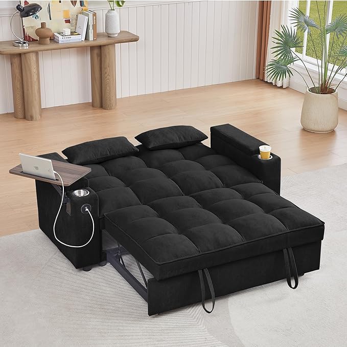 hansones 65'' 3-in-1 Folding Convertible Sofa Bed, Pullout Sofa, Modern - Image 5