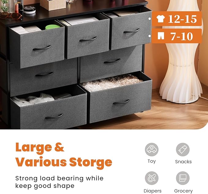Sweetcrispy 7 Drawer Dresser Storage Organizer - Image 7