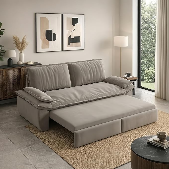 73.2" Sofa Bed Queen, 3-in-1 Pull Out Sofa Bed by Outdoorchairs