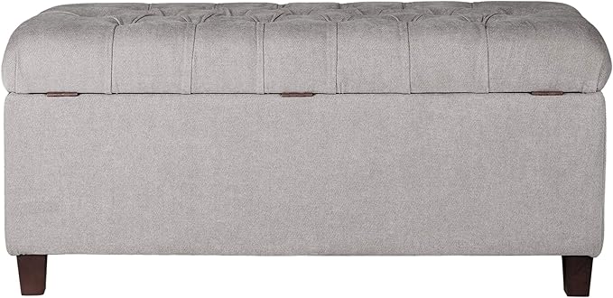 Homepop Home Decor | Tufted Ainsley Button Storage Ottoman Bench - Image 5