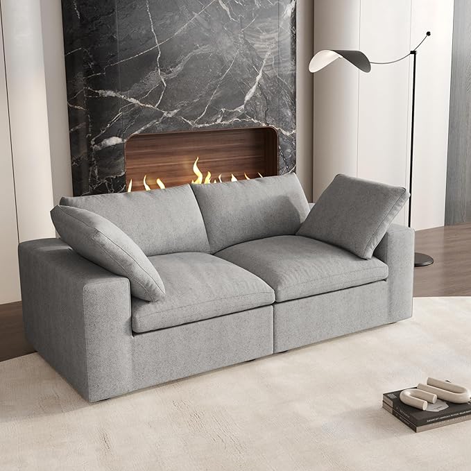 Cloud Modular Sectional Sofa Couch, 80.3" Convertible Couches Lovesofa - Image 3