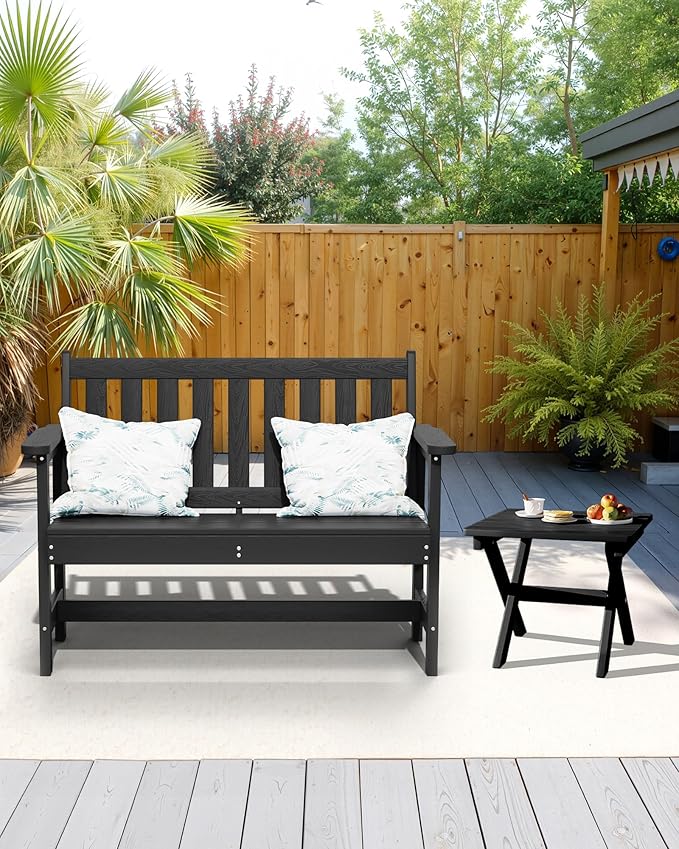 SERWALL Portable Folding Adirondack Table, HDPE Material Outdoor End Table - Image 10