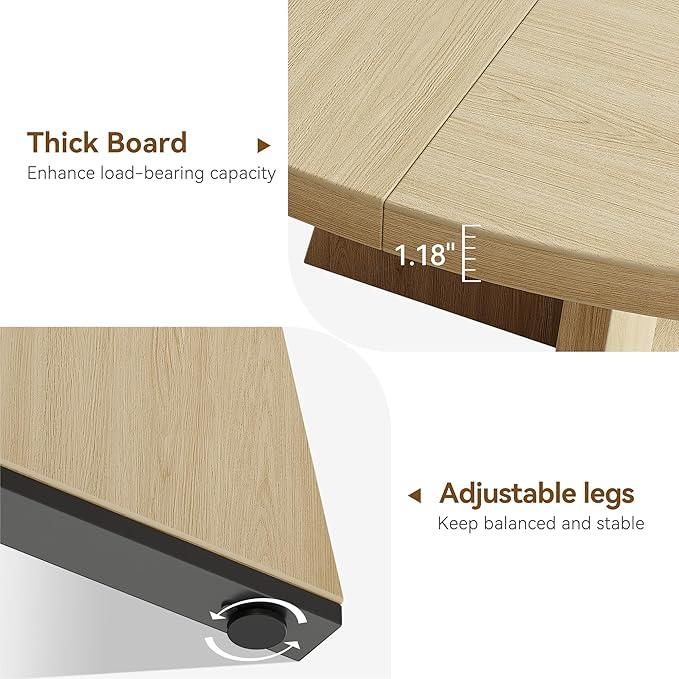 GAOMON 47 Inch Round Dining Table - Image 4