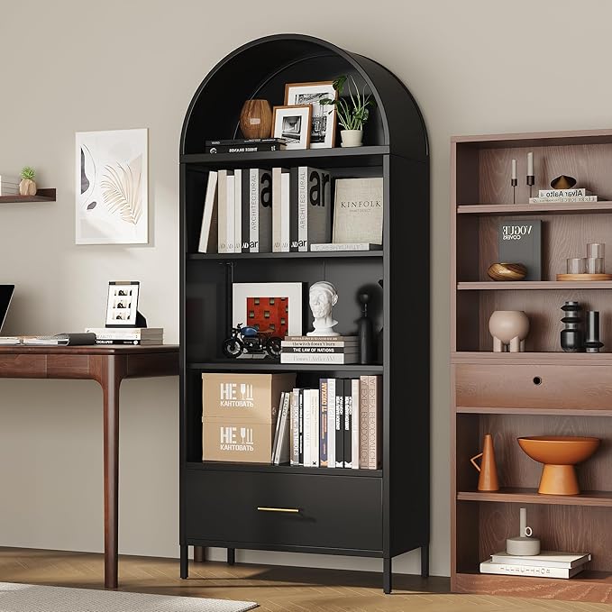 VEXPOR 73" Tall Arched Bookcase - Image 3