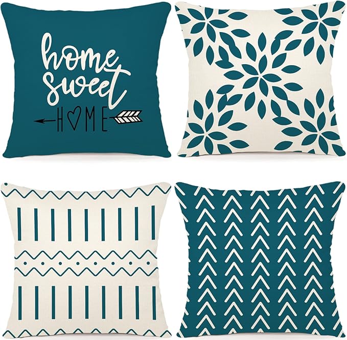 YCOLL Pillow Covers 16x16 Set of 4, Modern Sofa Throw Pillow Cover, Decorative by PillowCoversExpert