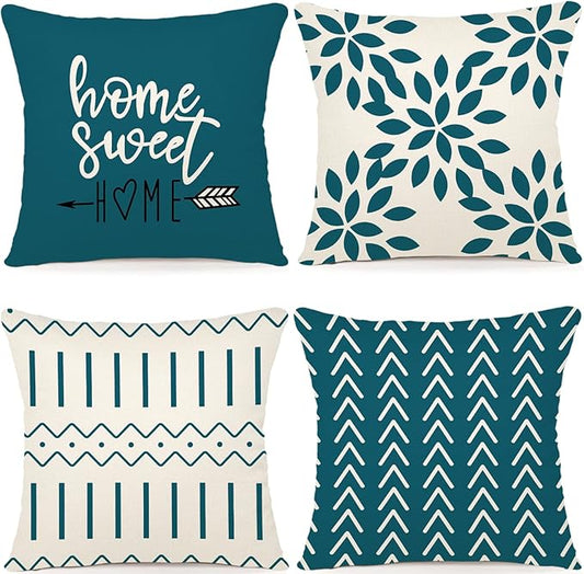 YCOLL Pillow Covers 16x16 Set of 4, Modern Sofa Throw Pillow Cover, Decorative by PillowCoversExpert