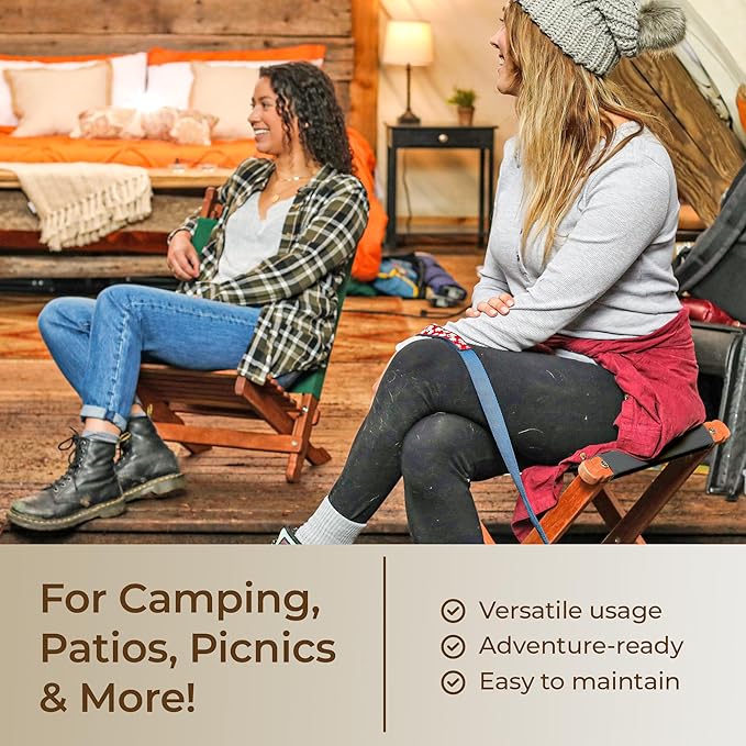 BYER OF MAINE Pangean Folding Stool – Canvas Camp & Wood Camp Stool - Image 7