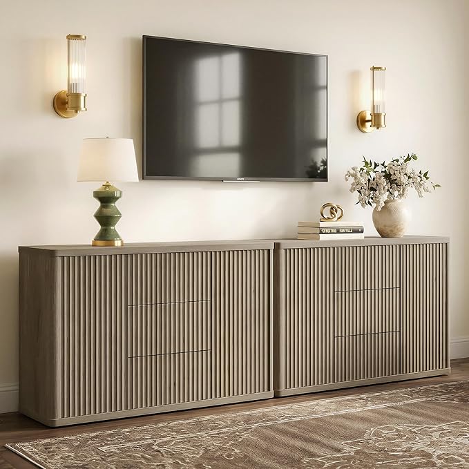 SICOTAS Buffet Cabinet with Storage 109.4" Large Modern Accent Storage Cabinet - Image 8