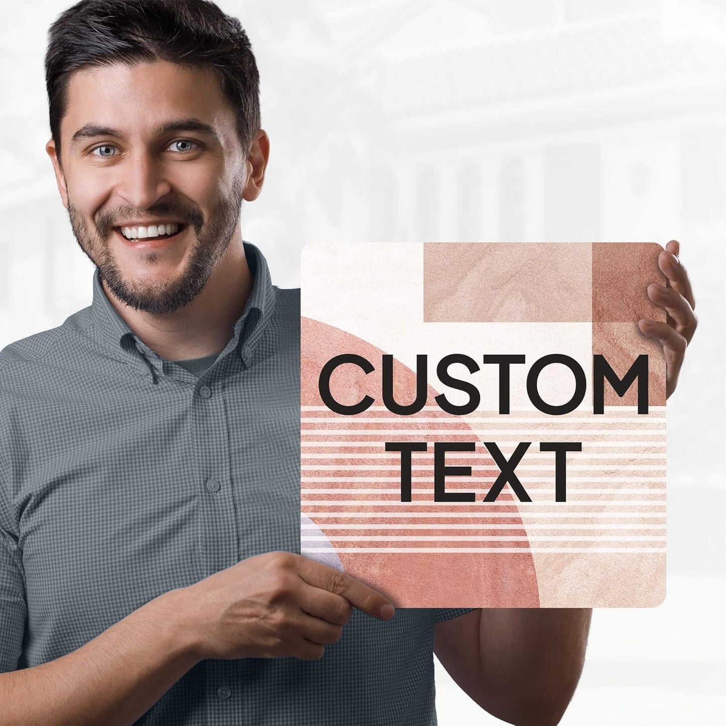 Custom Sign, Custom Street Sign, 11 Font Colors, 13 Font Styles, 4 Hole Options, 22 Sizes, 12x12 Inches, Rust Free DiBound, Fade Resistant, Made in USA by My Sign Center (Mid-Century Modern 1)