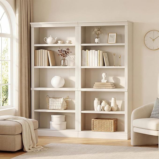 Furniwell Bookcase Bookshelves, 5-Shelf Tall Bookcase 71" Wood Open Display - Image 3