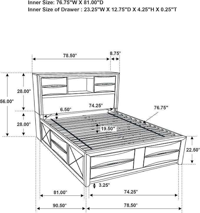 Coaster Home Furnishings Briana Transitional 5-Piece Bedroom Set Eastern King - Image 10