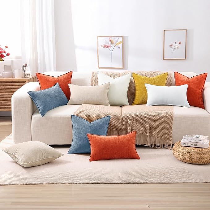decorUhome Summer Couch Throw Pillow Covers 20x20 Set of 2, Decorative Soft - Image 8