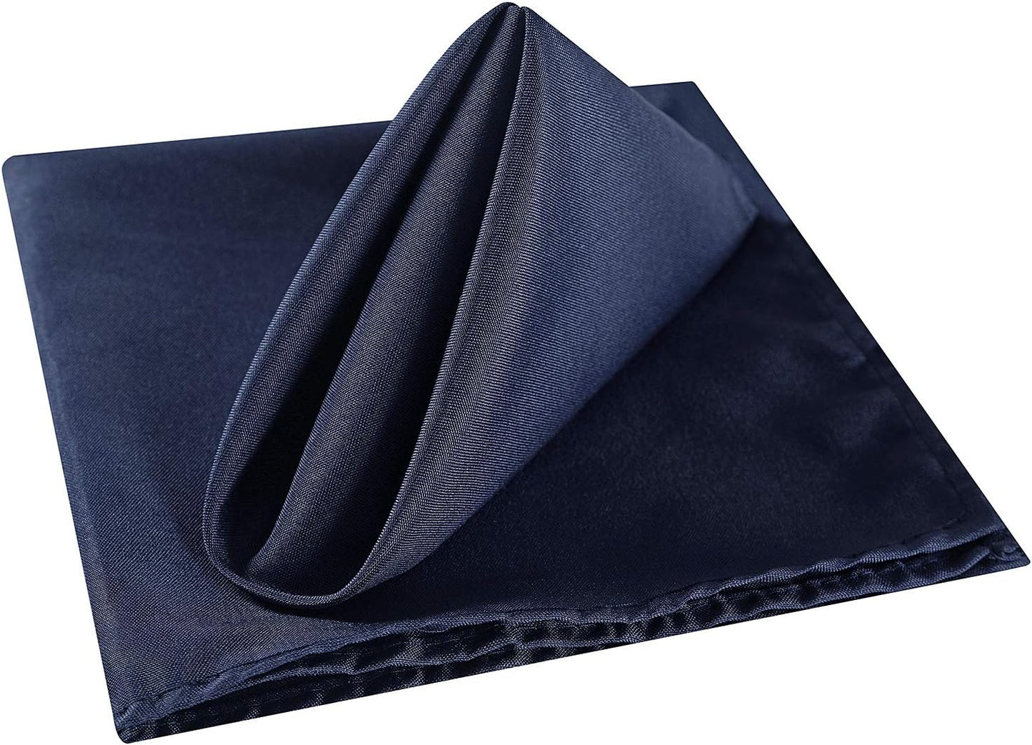 Cloth Napkins 20x20 inch Washable Polyester Dinner Napkins Soft Table Napkins for Wedding Party Dining Banquet(Navy,100PCS)