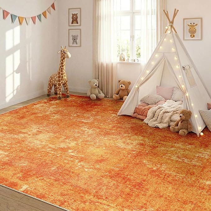 RELEANY Washable Area Rugs 9'x12' Non-Slip Modern Abstract Soft - Image 4