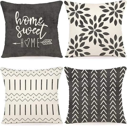 YCOLL Pillow Covers 20x20 Set of 4, Modern Sofa Throw Pillow Cover, Decorative by PillowCoversExpert