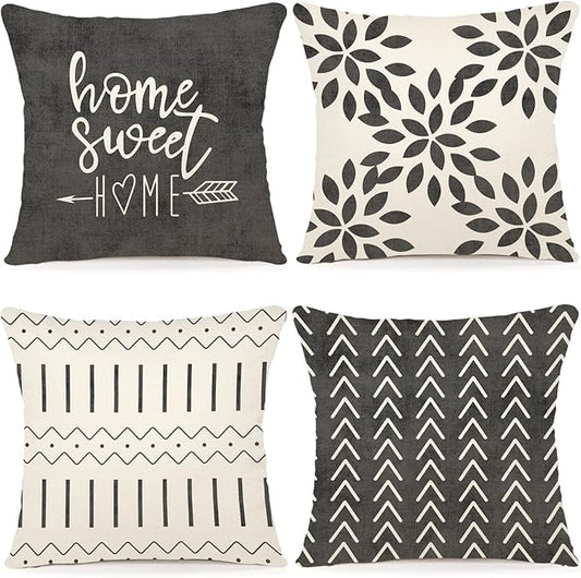 YCOLL Pillow Covers 18x18 Modern Sofa Throw Pillow Cover, Decorative Outdoor by PillowCoversExpert