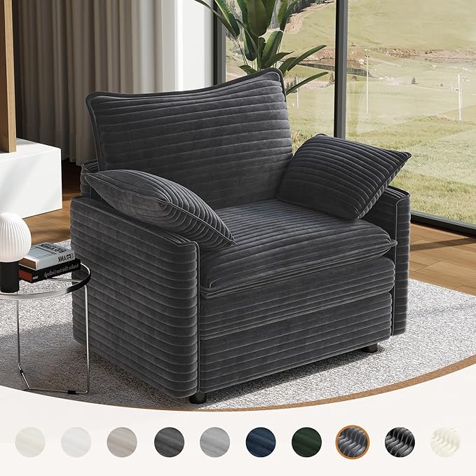 Vesgantti 40" Single Seat Sofa, Comfy Cloud Couch Deep Seat Upholstered Couch - Image 8