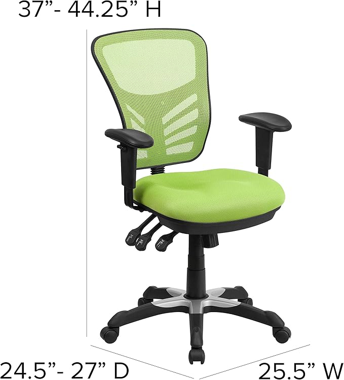 Flash Furniture Nicholas Mid-Back Swivel Office and Gaming Chair, Ergonomic - Image 3