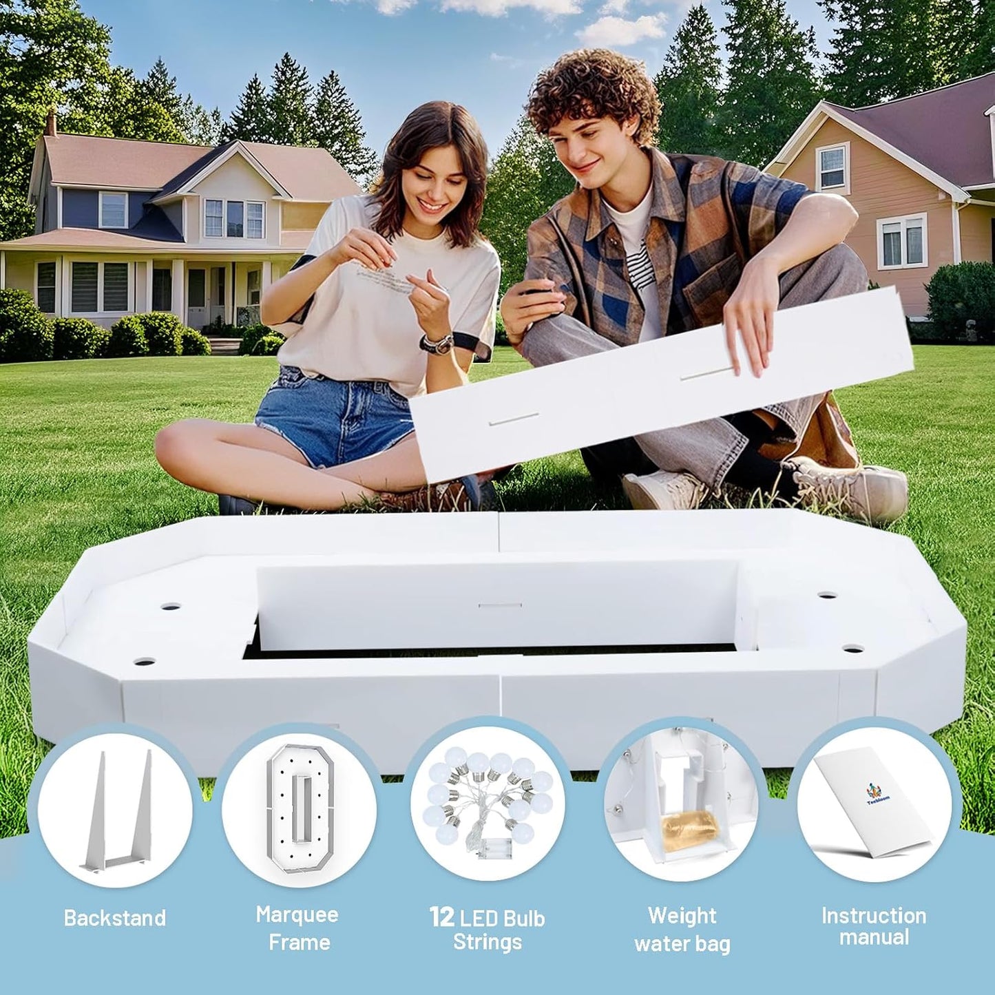 4FT Marquee Light Up Numbers 0,Party Decoration Large Marquee Light Up Letters with Weighted Water Bag,Pre-cut Foam Board Set Can Be Used for Birthdays,Weddings,Baby Anniversaries