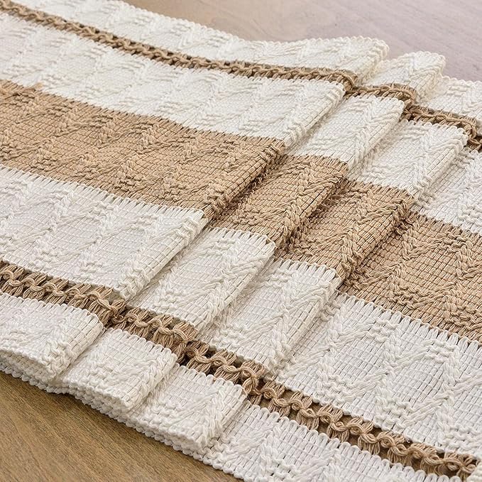 FEXIA Boho Table Runner with Tassels 12x90 Inches - Image 6