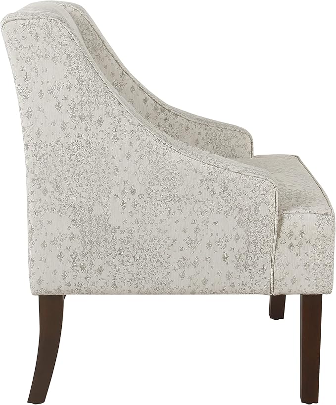 Homepop Home Decor | Upholstered Classic Swoop Arm Accent Chair | Accent Chairs - Image 6