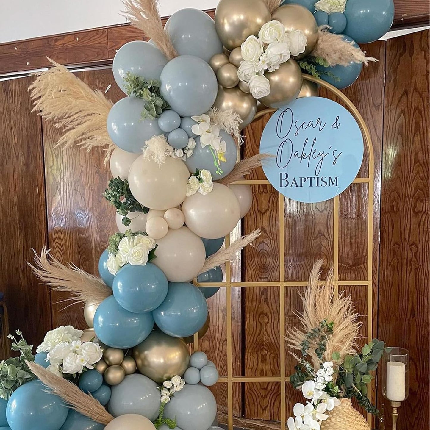 60 Pack Dusty Blue Gold Balloons, Slate Blue White Sand Teal Turquoise Crem Beige Latex Balloon Set Confetti Helium Balloon for Birthday Boho Baby Boy Shower Wedding Party Decorations