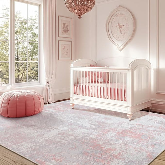 RELEANY Washable Area Rugs 6'x9' Non-Slip Modern Abstract Soft by RELEANY