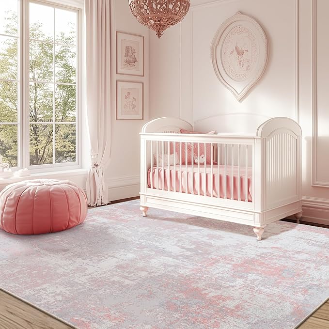 RELEANY Washable Area Rugs 7'x9' Non-Slip Modern Abstract Soft - Image 3