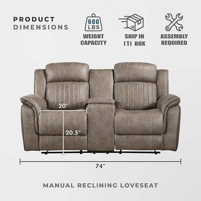 Lexicon 74" W Manual Double Reclining Loveseat - Image 4